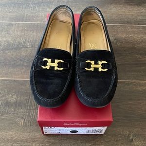Salvator Ferragamo Double Gancini Flat Loafers